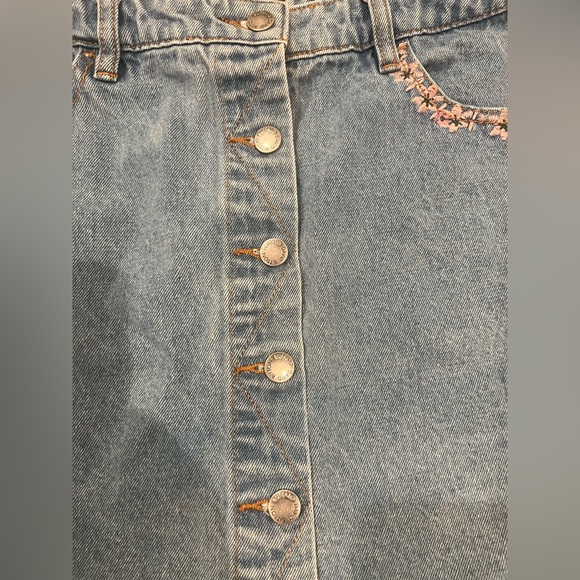 Buffalo David Bitton Blue Embellished Mini Skirt / women/ size 31 - Picture 5 of 7